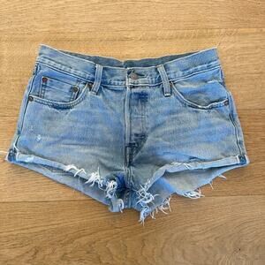 Levi's Cut off Denim Shorts in Blue